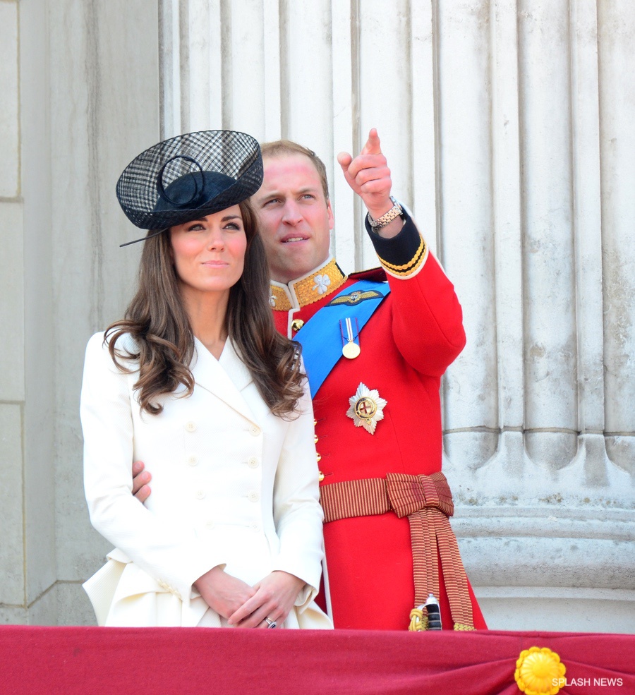 Kate Middleton in White Alexander McQueen Coat for 2011 Trooping the Colour Parade
