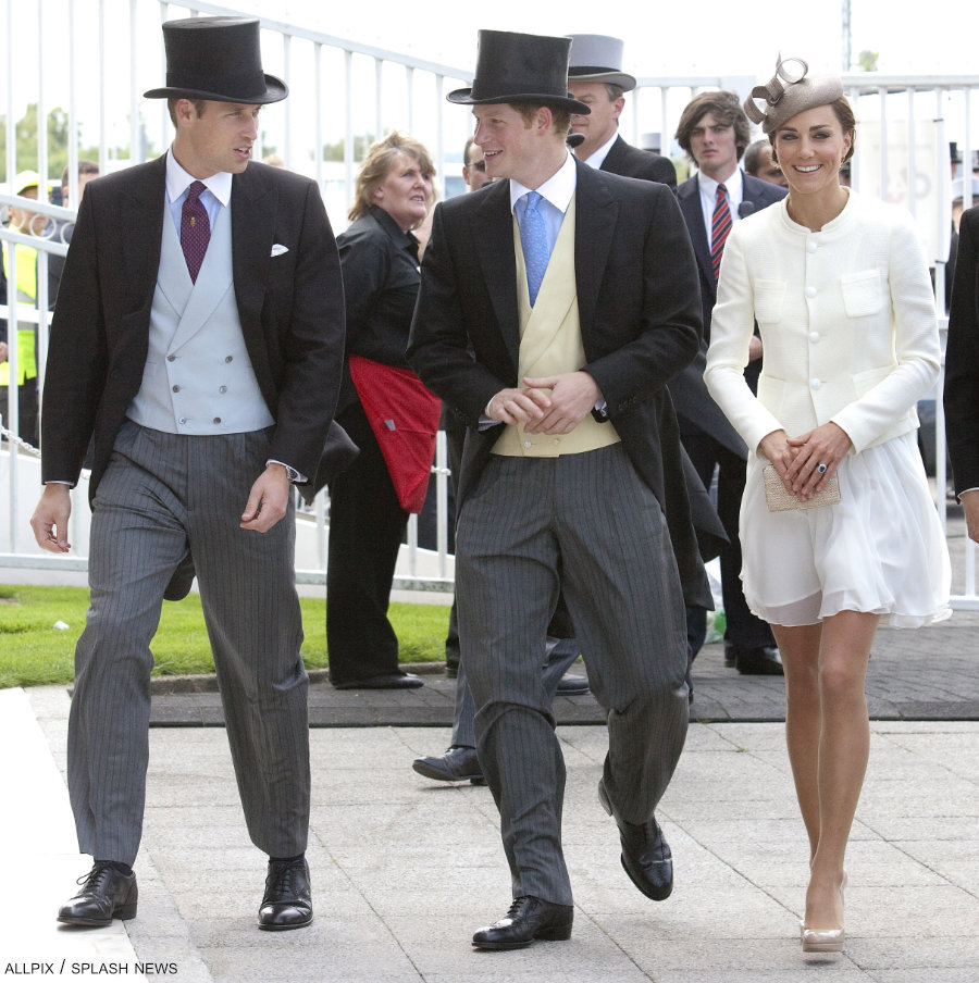 William, Kate and Harry attend the 2011 Epsom Derby