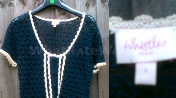 Whistles Crochet Top - Via eBay UK Auction #250858861300 - Via WhatKateWore.com