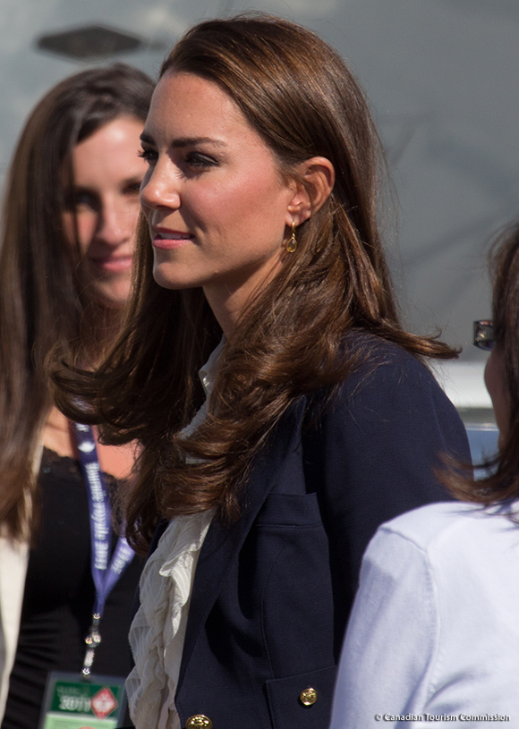 Kate wore her citrine drop earrings to Slave Lake