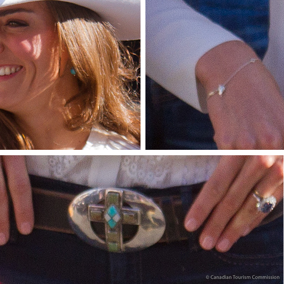 Kate's belt, bracelet and earrings at the Calgary Stampede