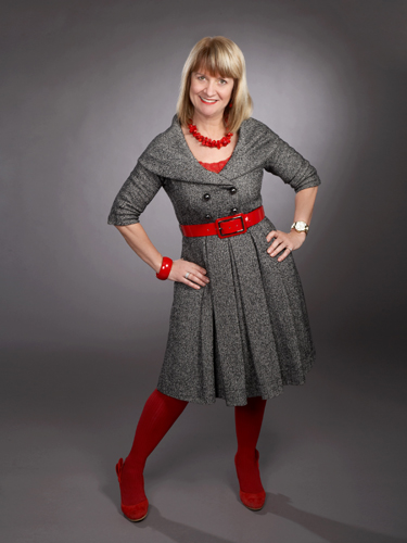 Ann wearing the Jesire Coat Dress, courtesy of Grazia