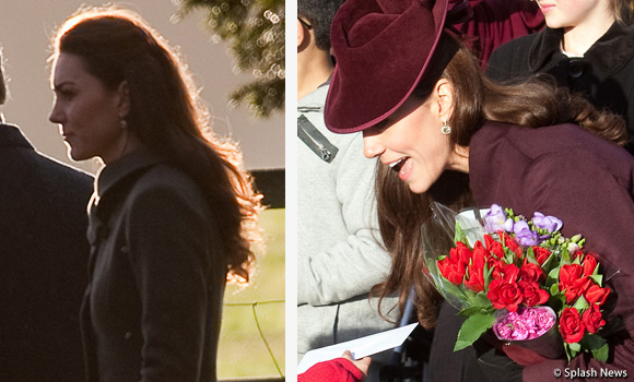 Kate spotted twice on Christmas Day 2011