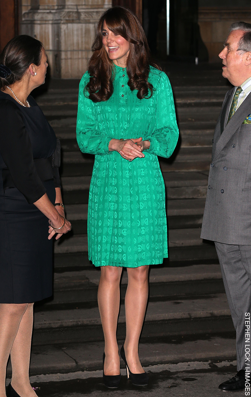 Kate Middleton Repeats Green Mulberry Dress at Natural History Museum Gallery Opening