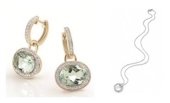 Kiki McDonough Earrings and Mappin & Webb Fortune Necklace