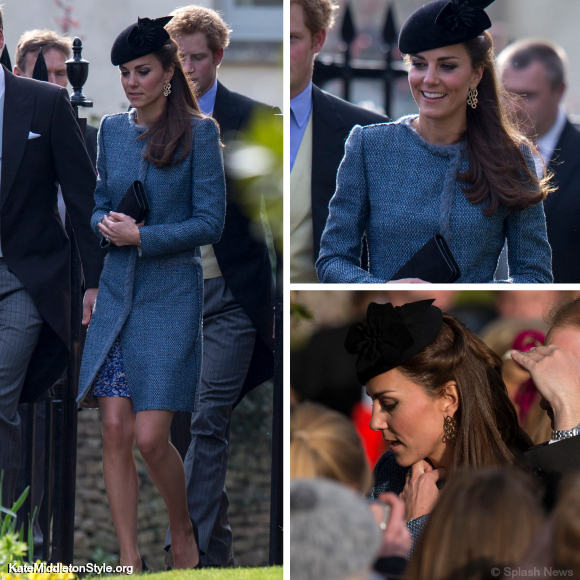 Kate re-wears her blue M Missoni coat