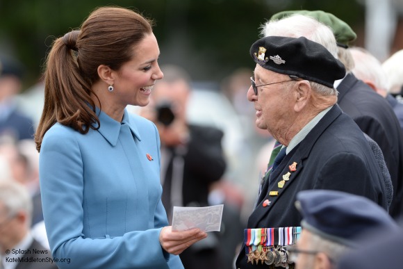 The Duke and Duchess of Cambridge attend a wreath laying and commemoration at the war memorial at Seymour Square, Blenheim, as part of their tour of New Zealand and Australia in Wellington, New Zealand, on the 10th April 2014