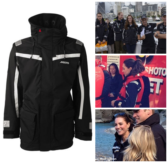 Kate white water rafting in her Musto jacket, which she also wore yachting.