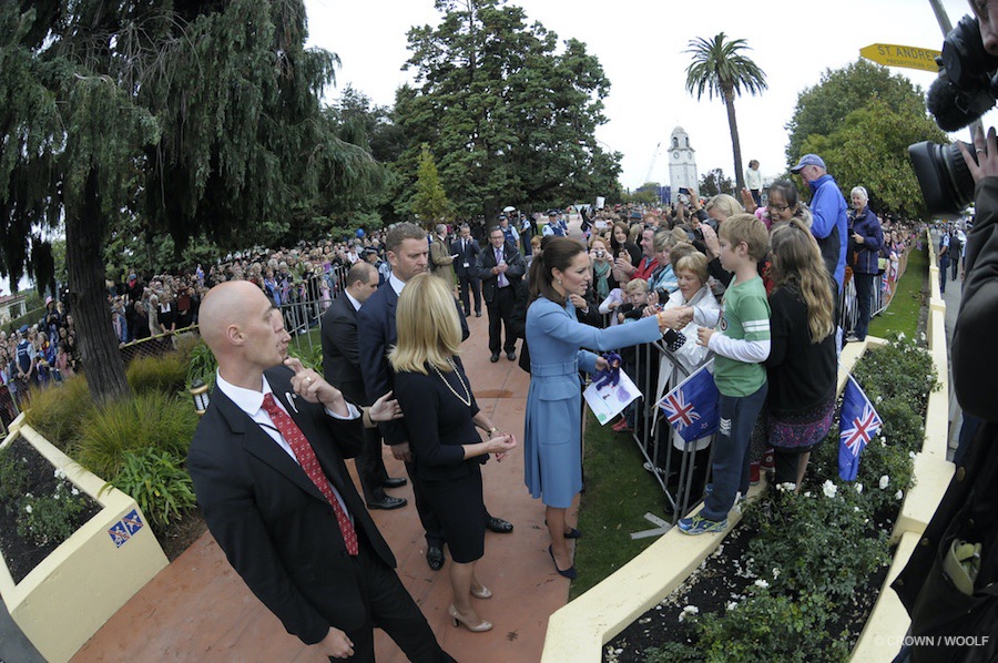 William and Kate conducting a "walkabout" in New Zealand