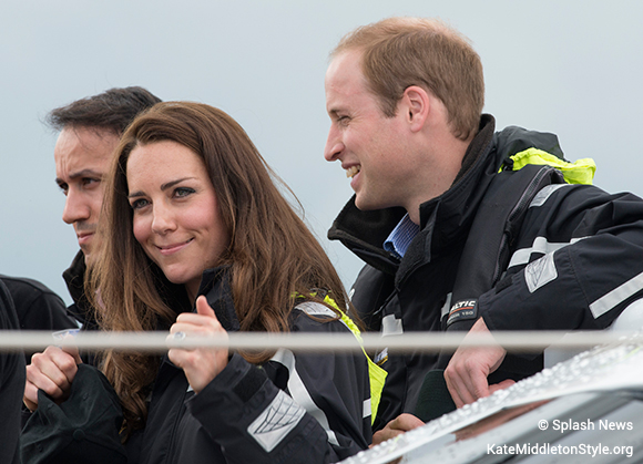 Kate gives a thumbs up after her win