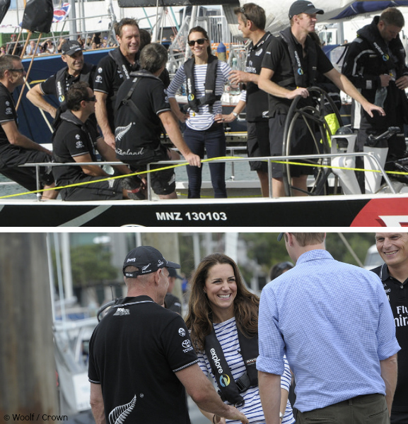 Kate beaming after winning the Yacht race