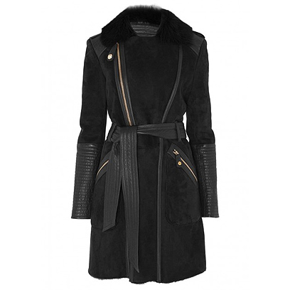 Temperley Odele Jacket in Black Sheepskin