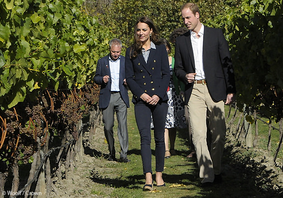 Kate and William tour the vineyard