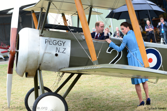 William and Kate tour the aviation centre in New Zealand