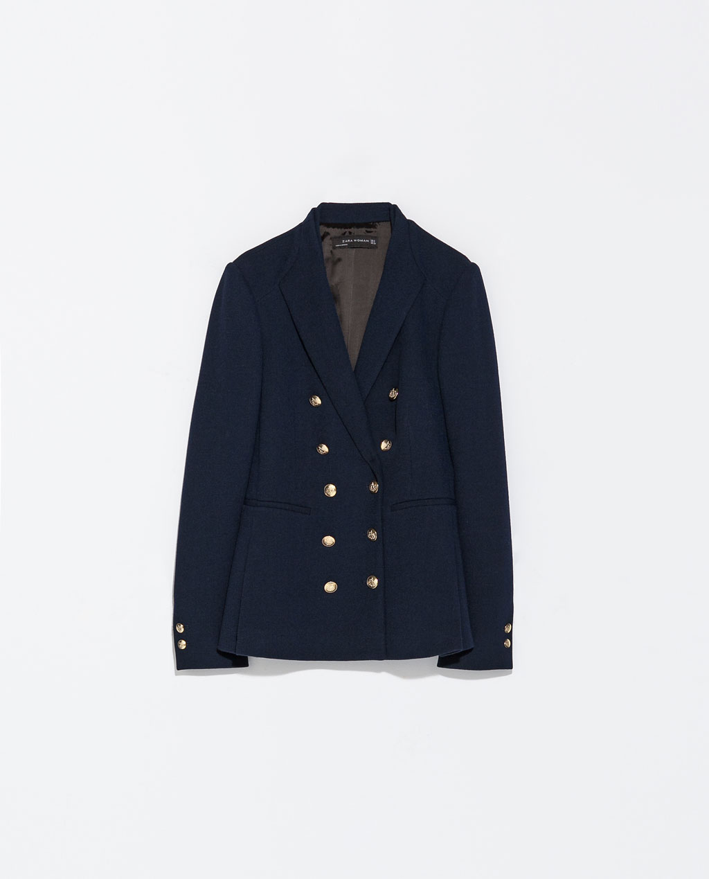 Zara Double Breasted Blazer in Navy Blue