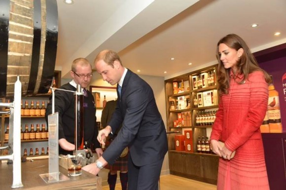 William and Kate at the Famous Grouse Experience 