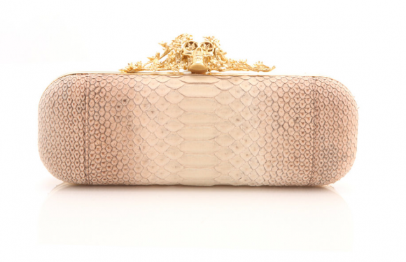 Alexander McQueen Pink Python Clutch Bag