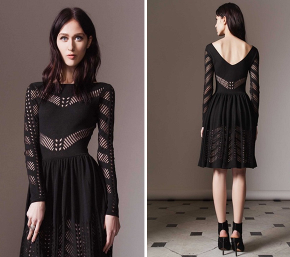 A look at the Temperley London Emblem Flare dress on the model