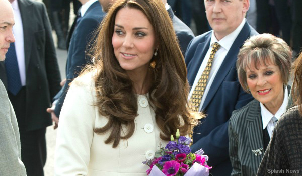 The Duchess of Cambridge visits the Downton Abbey set