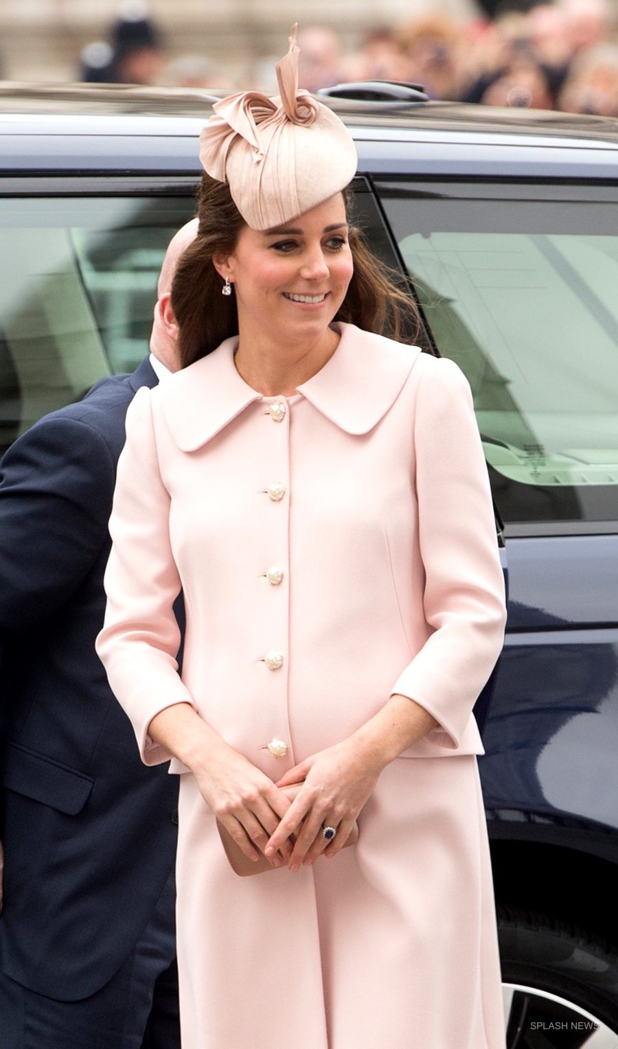 Kate repeats pink Alexander McQueen coat for Commonwealth Observance service at Westminster Abbey