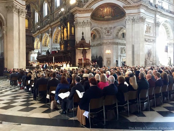 The Commemorative service inside St Paul's