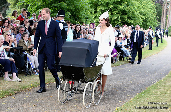***MANDATORY BYLINE TO READ INFPhoto.com ONLY***<BR /> Catherine, Duchess of Cambridge, Prince William, Duke of Cambridge, Princess Charlotte of Cambridge, Prince George of Cambridge, at the christening of Princess Charlotte of Cambridge at the church of St Mary Magdalene on the Sandringham Estate in King's Lynn, UK. <P> Pictured: Catherine, Duchess of Cambridge, Prince William, Duke of Cambridge, Princess Charlotte of Cambridge, Prince George of Cambridge, <B>Ref: SPL1071653 050715 </B><BR /> Picture by: INFphoto.com<BR /> </P><P>