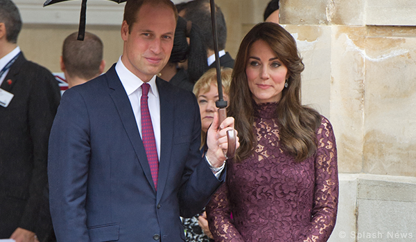 Duchess looks polished in purple Dolce & Gabbana dress