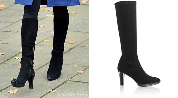 Kate Middleton wears Aquatalia Rhumba boots in black suede