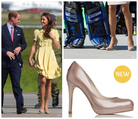 Sledge shoe in pearly champagne