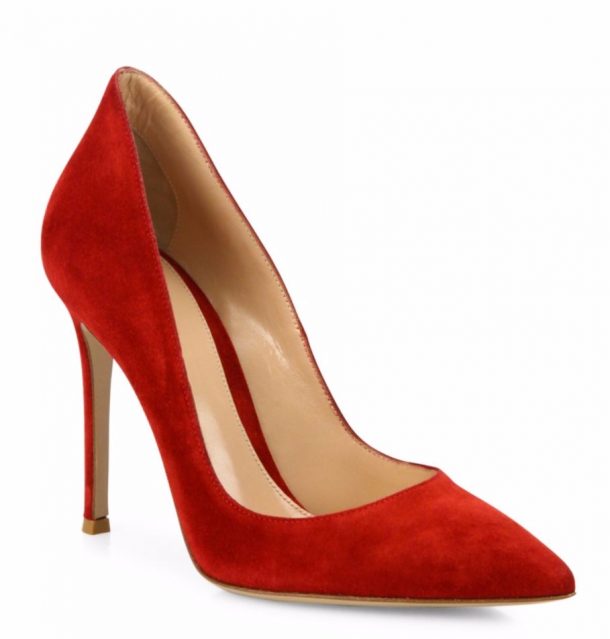 Gianvito Rossi Ellipsis in red