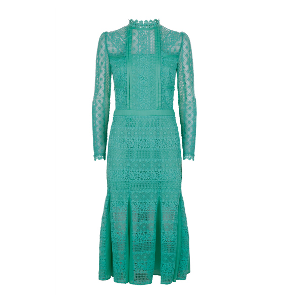 Temperley London Desdemona Dress in Jade Green