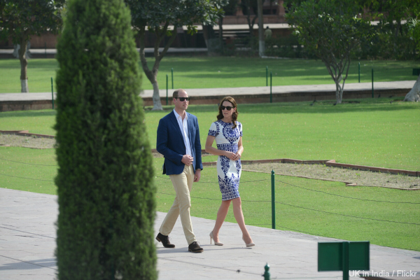 William and Kate visiting the Taj Mahal