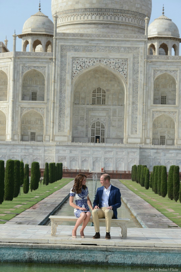 William and Kate visiting the Taj Mahal