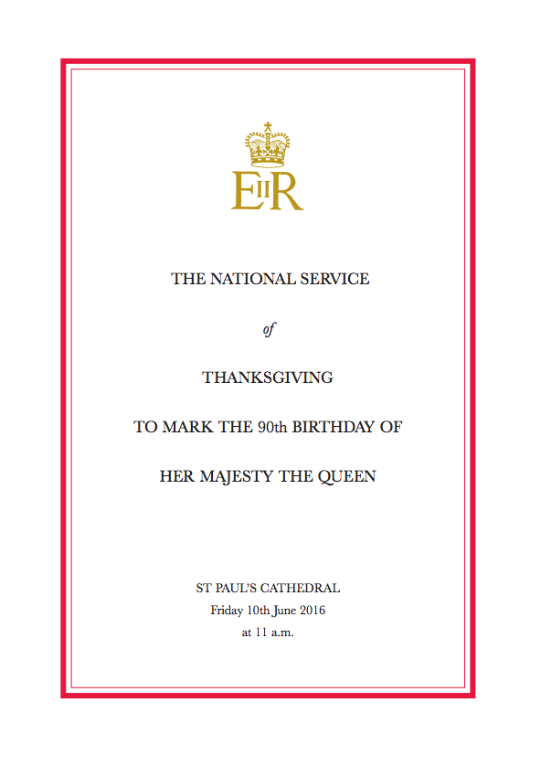 HMQ90 Order of Service