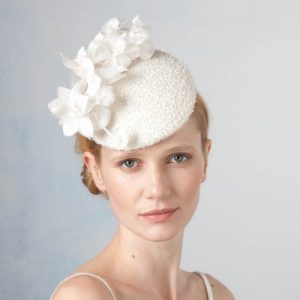 Jane Taylor Beaded Cocktail Hat with Orchids