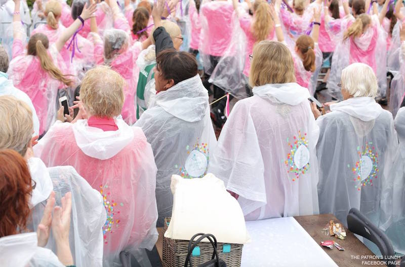 Ponchos and rain at The Patron's Lunch