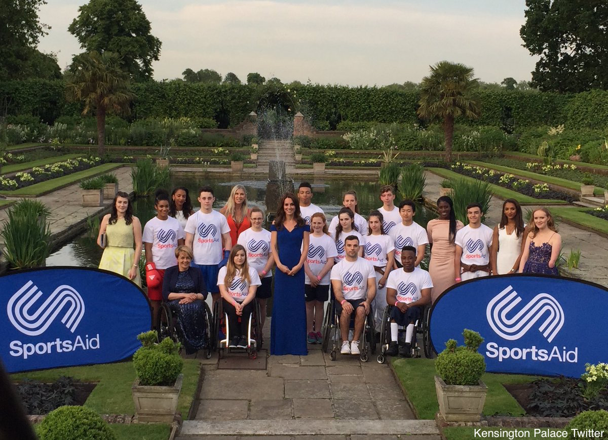 Kate attends the 2016 SportsAid SportsBall at Kensington Palace