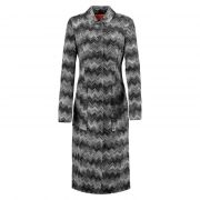 Black and grey Missoni Coat with Zigzag stripes