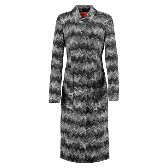 Missoni Grey Zigzag Print Coat