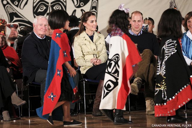 Kate Middleton meeting with Heiltsuk First Nations people