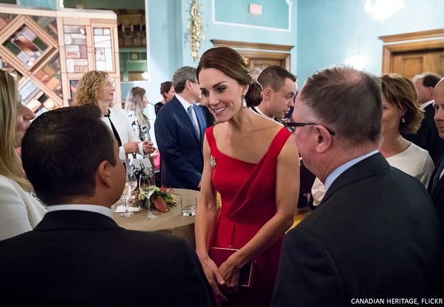 Kate Middleton at the reception in Victoria