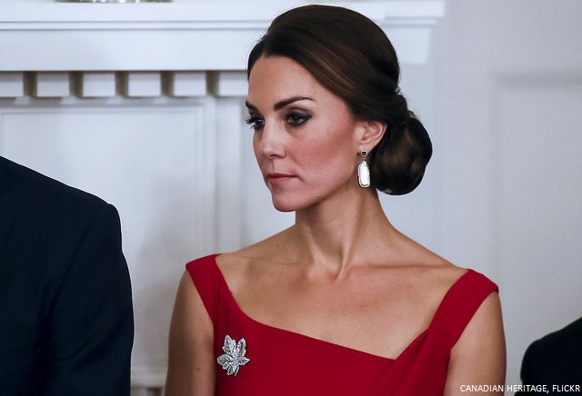 Kate Middleton wearing Soru pearl earrings in Victoria, Canada