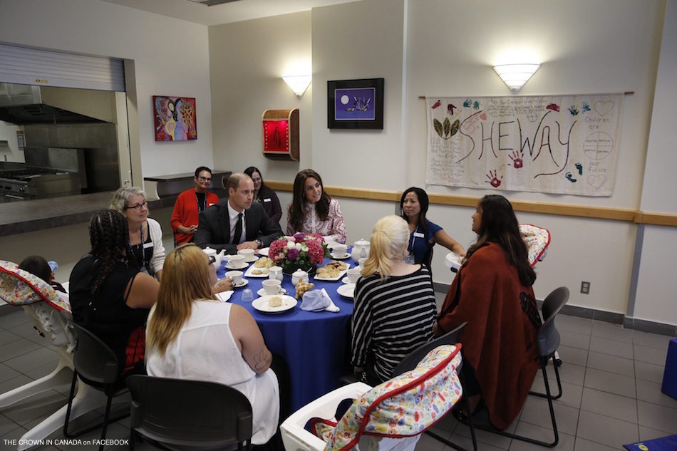 William and Kate meet women from the Sheway charity in Vancouver