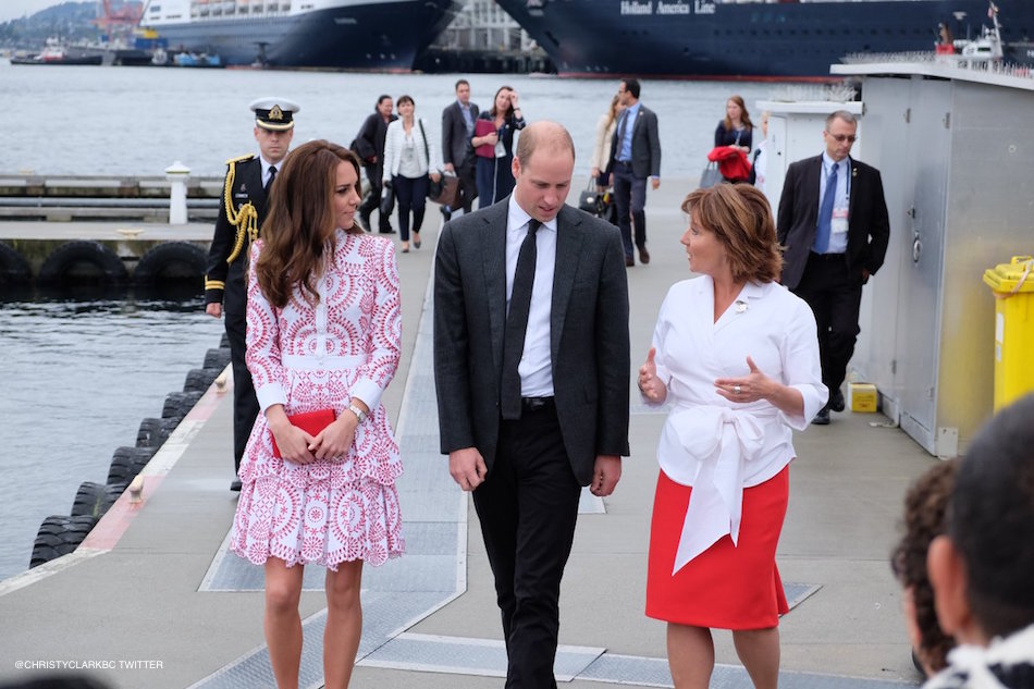 William and Kate with Christy Clark