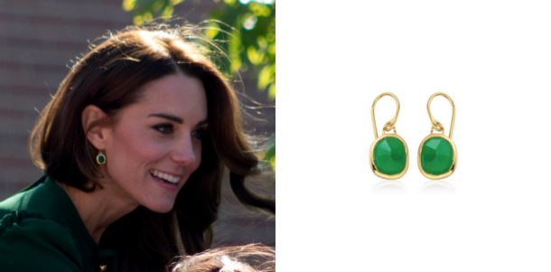 Kate Middleton's green earrings in Canada are by Monica Vinader
