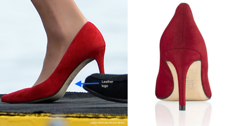 Russell and Bromley red suede Pinpoint shoes
