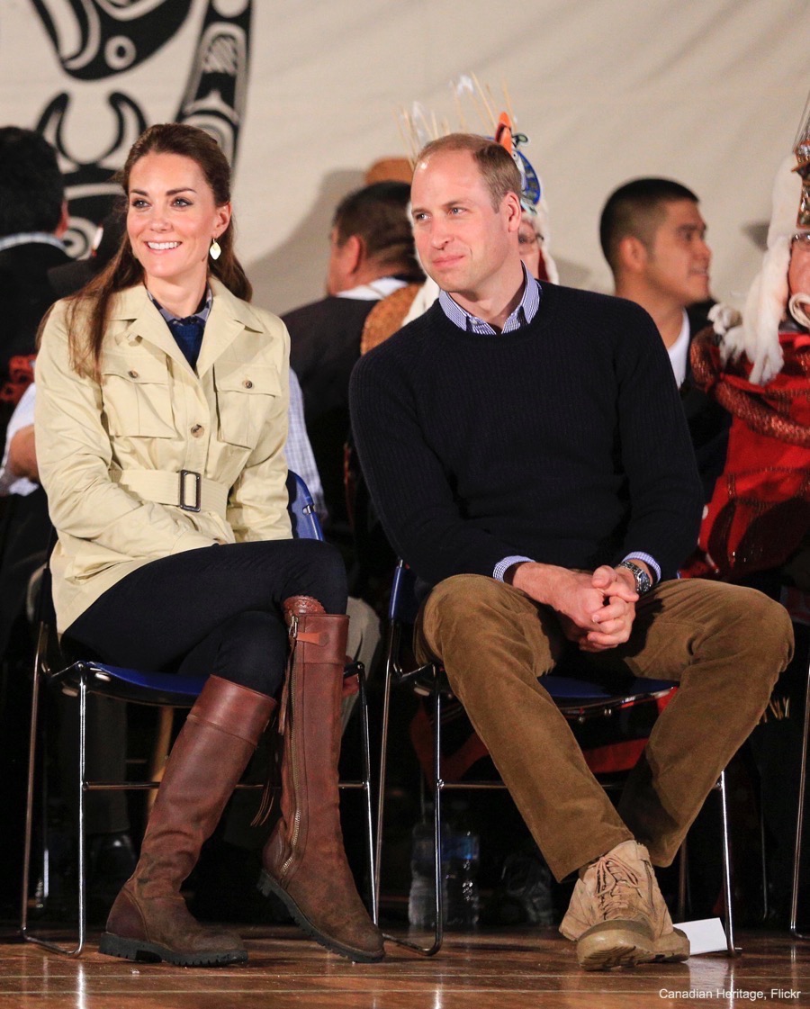 Kate opts for a casual outfit as she explores the Great Bear Rainforest in Bella Bella, Canada