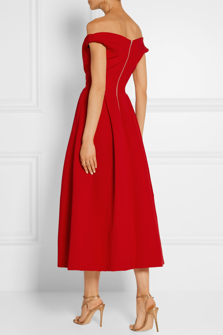 Back of the red Preen Finella dress
