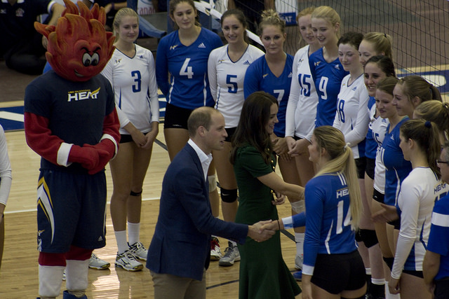 William and Kate meeting Varsity Athletes at UBC