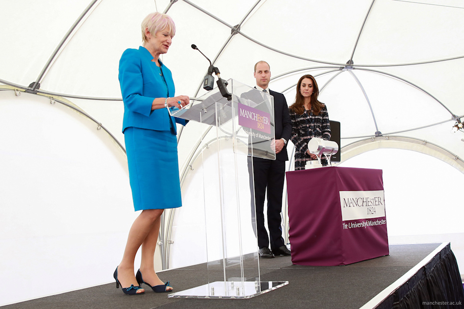 Prince William and Kate Middleton visit the University of Manchester